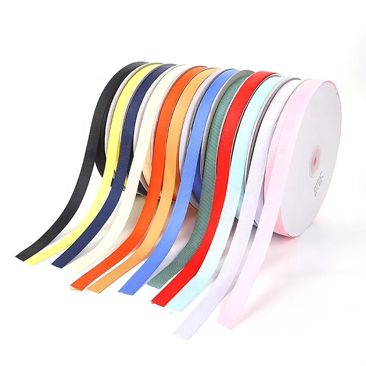 1/4'' 6mm grosgrain ribbon wedding gift packaging ribbons Grosgrain Custom Ribbon for decoration