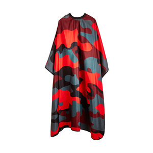 Cape de coiffure Wanmei rouge camouflage antistatique imperméable pour usage en salon - Product Image 5