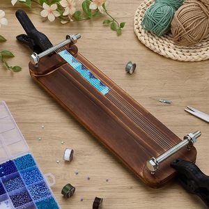 Outil de fabrication de bijoux de <span class=keywords><strong>métier</strong></span> <span class=keywords><strong>à</strong></span> <span class=keywords><strong>tisser</strong></span> de perle de graine de <span class=keywords><strong>métier</strong></span> <span class=keywords><strong>à</strong></span> <span class=keywords><strong>tisser</strong></span> <span class=keywords><strong>en</strong></span> <span class=keywords><strong>bois</strong></span> de rectangle pour les colliers et les bracelets courts de point Loomed - Product Image 5