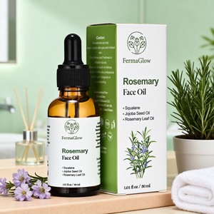 自有品牌迷迭香角鲨烷荷荷巴籽油保湿滋养平衡柔滑亮肤面部油 - Product Image 1