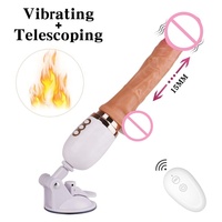 Großhandel elektrische vibrierende Heiz dildos weibliche Masturbation Teleskop Vibrator Dildo