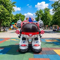 Robot en fibre de verre à chevaucher, électrique, pour usage intérieur et extérieur, véhicule partagé pour enfants pour parcs d'attractions et centres commerciaux