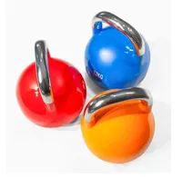 Kettlebell de compétition en acier inoxydable doux de haute qualité avec revêtement E, 4KG-32KG, noyau creux, équipement de fitness personnalisable