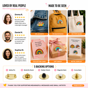 Pins de esmalte personalizados, pin de solapa, insignia metálica, arcoíris, <span class=keywords><strong>orgullo</strong></span>, Be Kind, corazón, esmalte duro, broche dorado, regalo inspirador, bolsa, OEM - Product Image 6