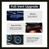 Modification de l'intérieur de la voiture, éclairage ambiant 12 couleurs, aérateur avant, Mercedes Classe A W176 CLA W117 GLA X156 2013-2018