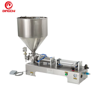 Petite machine à pâte pneumatique horizontale semi-automatique au miel pour shampooing cosmétiques lotion huile boissons conception de piston de riz