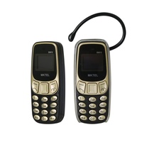 Teléfono Celular Mini Portátil BM10 3310, Pequeño, Micro, GSM, Doble SIM, con Auriculares Bluetooth