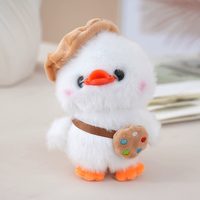 Nouvel Arrivage Porte-clés en peluche canard 13 cm, jouets pour enfants, animaux en peluche, thème dessin animé et anime, pour machine à griffes