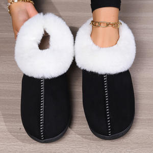 2024 Classic Winter Indoor Flats for Ladies <b>Soft</b> Faux Fur for <b>Slippers</b> with Cushioning Heels TPR Outsole New Design Warm Plush - Product Image 5