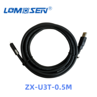 Kabel Kamera USB3.0 Lomosen ZX-U3T-1/2/3/5M dengan Konstruksi Logam Berbagai Pilihan Panjang (1m/2m/3m/5m)