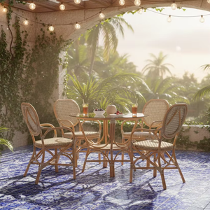 Juego de Comedor Jamaica Bistro, Diseño Asiático, Muebles de Comedor Cómodos y Compactos para Apartamento, Calidad Premium, Exportación de Indonesia - Product Image 1