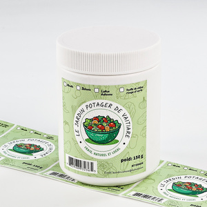 Etiquetas Personalizadas para Botellas de Fábrica en Dongguan, China |   Etiquetas Adhesivas Impermeables y Resistentes al Aceite para Envases de Alimentos, Aptas para Uso Alimentario, para Envases Universales - Product Image 1