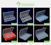 Boîte de rangement en plastique détachables, 12 fentes, Durable, compartiments transparents, avec boucle