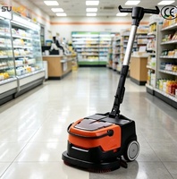 ST-X380 penggosok lantai Mini untuk toko kelontong Supermarket mesin pembersih lantai bertenaga baterai