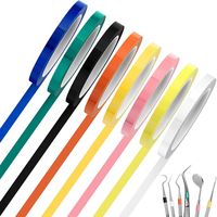 Ruban adhésif acrylique simple face coloré pour marquage d'instruments et outils dentaires, et masquage