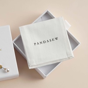 ถุงใส่เครื่องประดับสุดหรู PandaSew พร้อมโลโก้สั่งทำ  แบบซองจดหมาย ผ้าฝ้ายลายก้างปลา - Product Image 5