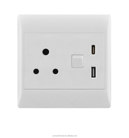 Enchufe de interruptor eléctrico estándar de Sudáfrica 1 palanca 3 enchufe de Brasil 16A enchufe para el hogar