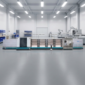 Ligne de production de verre isolant entièrement automatique Siemens avec machine de découpe de verre CNC et équipement de lavage et de séchage vertical - Product Image 2