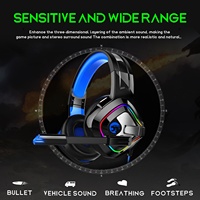 Casque d'écoute de jeu avec lumière LED et son surround, prise 3.5mm et port USB, meilleur casque de jeu filaire pour pc