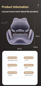 Costas elétrica e cintura Relaxar Shiatsu Almofada Massagem Aquecida Portátil <span class=keywords><strong>Butt</strong></span> Spine Amassar Massagem Cadeira Almofada Assento - Product Image 6