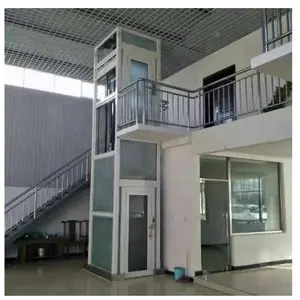glass shaft outdoor hydraulic platform easy install elevator lift small home villa elevator