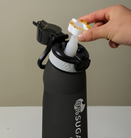 Bouteille d'eau de sport avec capsules aromatisées, sans sucre, anti-fuite, en plastique, pour le cyclisme en plein air, la salle de sport, les voyages, prête à être expédiée