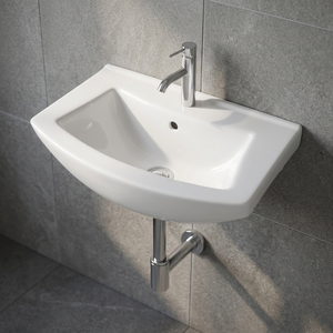 Ceramic Porcelain Round Wash Basin 14x18 - White Lavabo Sink for Bathroom, Kitchen, Home, and Living Room Use Sanitary Ware - Product Image 6