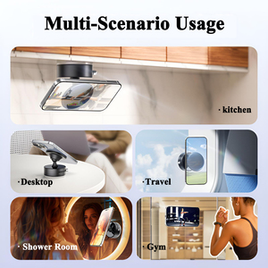 Support de téléphone magnétique puissant et flexible, rotatif à 360°, étanche, à ventouse, pour voiture, salle de sport, salle de bain, voyage - Product Image 5