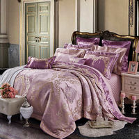 Parure de lit de luxe en satin de soie pour hôtel, 400 fils, écologique, toutes saisons, 8 pièces, kit de mariage, drap et housse de couette