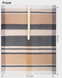 Châle d'hiver brodé personnalisé pour femme, cape élégante et chaude avec pompons, cadeau de Noël personnalisé pour les mamans et les seniors - Product Image 4
