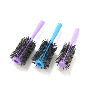 Boar Hair Straightener Dryer Curl Brush Natural Plastic Handle Goody Style Lg Hair Brush