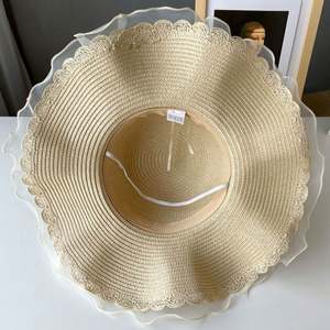 Sombrero de Paja para Niñas, Diseño de Hada, Protección Solar, para Verano, Playa y Vacaciones - Product Image 5