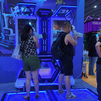 VR Shooting Game Machine 2 Player Shooting Battle Simulación de realidad virtual Vr Plataforma para caminar de pie en el parque de atracciones