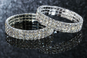 Pulsera de <span class=keywords><strong>brazo</strong></span> de danza del vientre tribal accesorio de cuentas de práctica de rendimiento con material de diamantes de imitación - Product Image 4