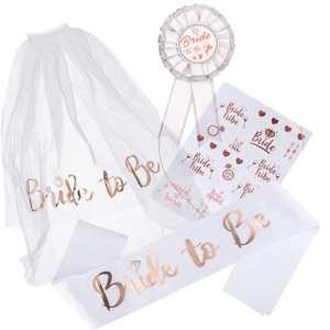 Set di decorazioni per addio al nubilato in oro rosa - Product Image 5
