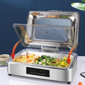 Ensemble de buffet électrique en acier inoxydable à température réglable commercial avec couvercle Restaurant Party Catering - Product Image 3