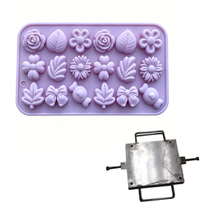 Moldes de Silicona de Grado Alimenticio para Dulces y <span class=keywords><strong>Chocolate</strong></span> con Forma de Flor - Producto Ecológico para el Hogar para Hacer Pudín, Jabón, Galletas y Postres - Product Image 1
