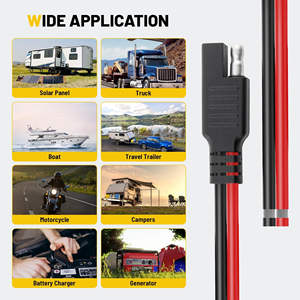 Kabel konektor SAE 18AWG konektor SAE kabel Harness cepat putus untuk Panel surya baterai traktor mobil sepeda motor - Product Image 2