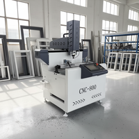 Machine de fraisage CNC pour fenêtres et portes en aluminium, perceuse haute efficacité pour profilés aluminium et PVC, commande PLC, moteur, roulement