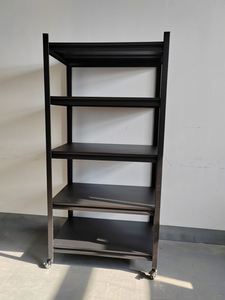 Étagères d'<span class=keywords><strong>angle</strong></span> en acier pour la maison, sol multicouche, noir, supermarché, entrepôt, présentoir, rangement, livres, organisateur - Product Image 5