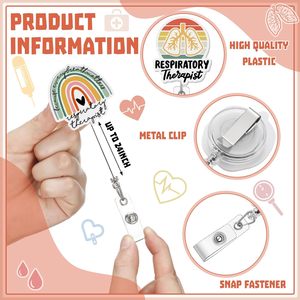 Porta Tarjetas de Identificación Retráctiles de Acrílico con Clip, Regalo para Trabajadores Sociales, Dentistas, Enfermeras y Más - Product Image 4