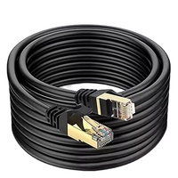Kabel Ethernet FTP Cat6 Cat6A Cat7 Cat8 Berkualitas Tinggi OEM Permintaan Tinggi dengan Selubung PVC RJ45 Patch Cord untuk Jaringan LAN Laris Manis