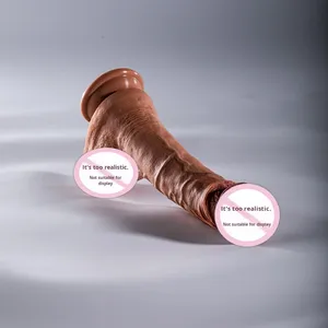 Ecenia <span class=keywords><strong>Gode</strong></span> réaliste en silicone - 411g, texture peau réaliste, Muneca Realista Persona, ventouse, jouet pour adultes pour femmes - Product Image 1