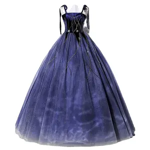 로얄 블루 댄스 파티 이브닝 드레스 여성 우아한 새로운 오프 숄더 가운