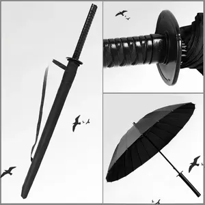 Grand <span class=keywords><strong>Parapluie</strong></span> Épée à Long Manche Noir Parasol <span class=keywords><strong>Demon</strong></span> <span class=keywords><strong>Slayer</strong></span> Anime Tanjirou Ninja Japonais <span class=keywords><strong>Katana</strong></span> Samurai Sabre <span class=keywords><strong>Parapluie</strong></span> Parasol - Product Image 2
