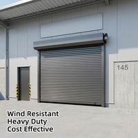 Porte à enroulement industrielle en acier, design moderne, résistante au vent, pour atelier et entrepôt (vente en gros)