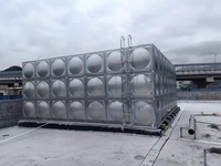 Réservoir d'eau modulaire personnalisé en acier inoxydable 304 316 de grande capacité pour les machines de traitement de l'eau potable