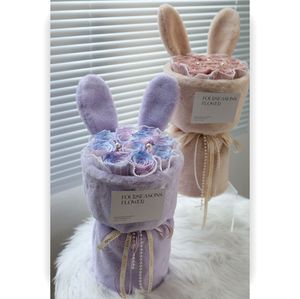 Rosa de larga duración Flor eterna Encantada eternidad para siempre Rosa eterna conejito rosa preservada - Product Image 2