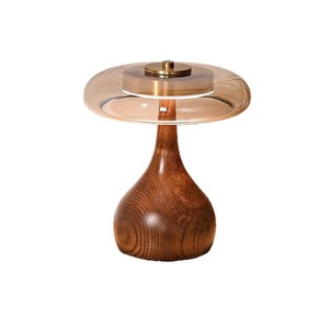 <b>Table</b> Lamp Wooden Base Glass Shade E27 LED Eye Caring For Bedroom Living Room <b>Study</b> - Product Image 4