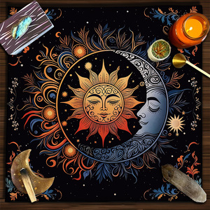 Fabrikneue Designs 50*50cm Tarot-Tischdecke Flanell Nordische Cartoon-Animation Quadratische Samt-Tischdecke Matte - Product Image 3